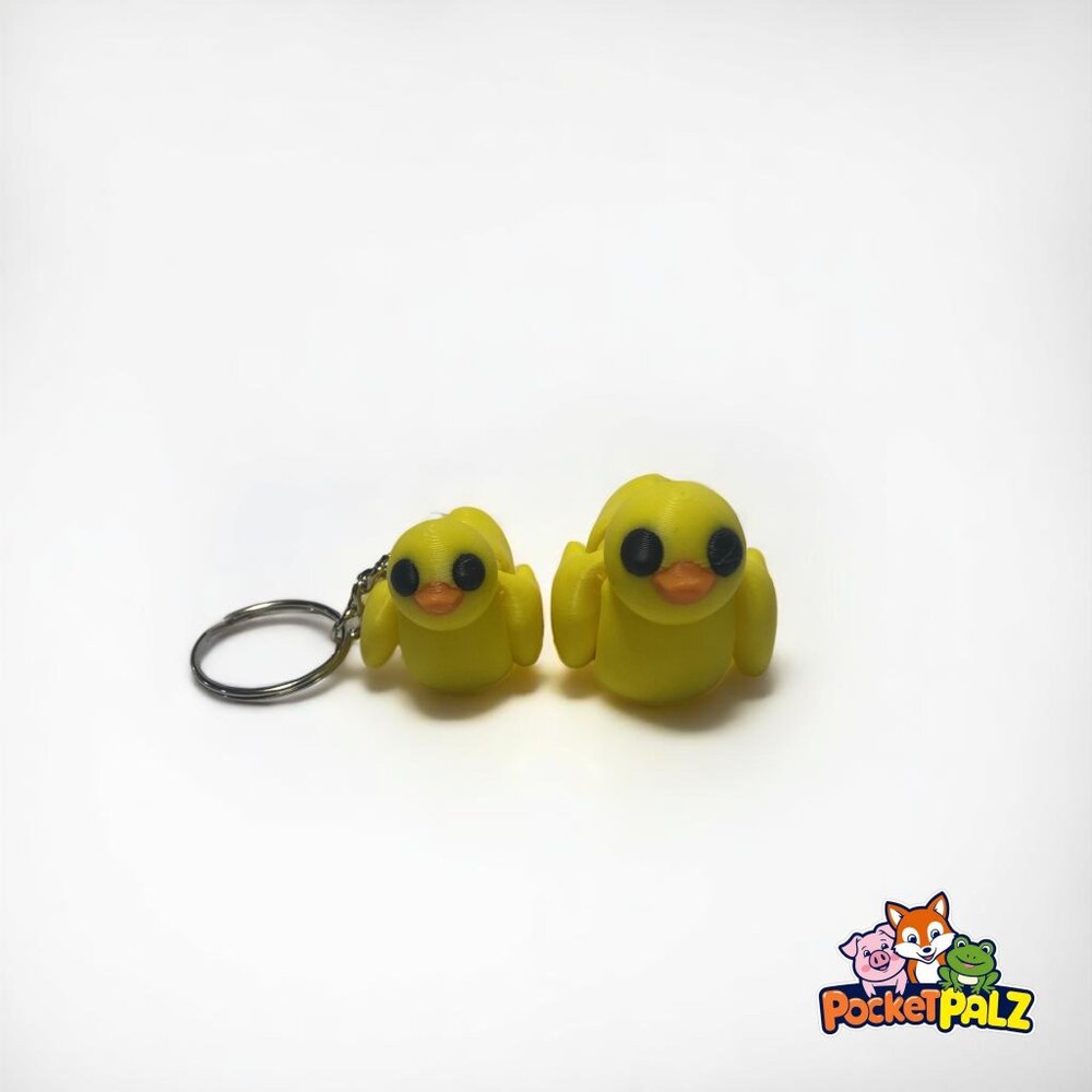 3D Printed Articulated Duck Fidget Toy and Keychain